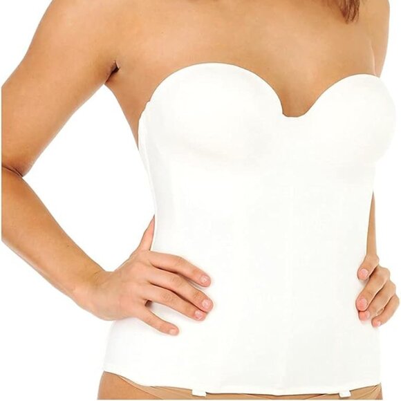 Carnival womens Invisible Torsolette Corset w/ Garters, Ivory, 46DDD New w/ Tags - Picture 7 of 7